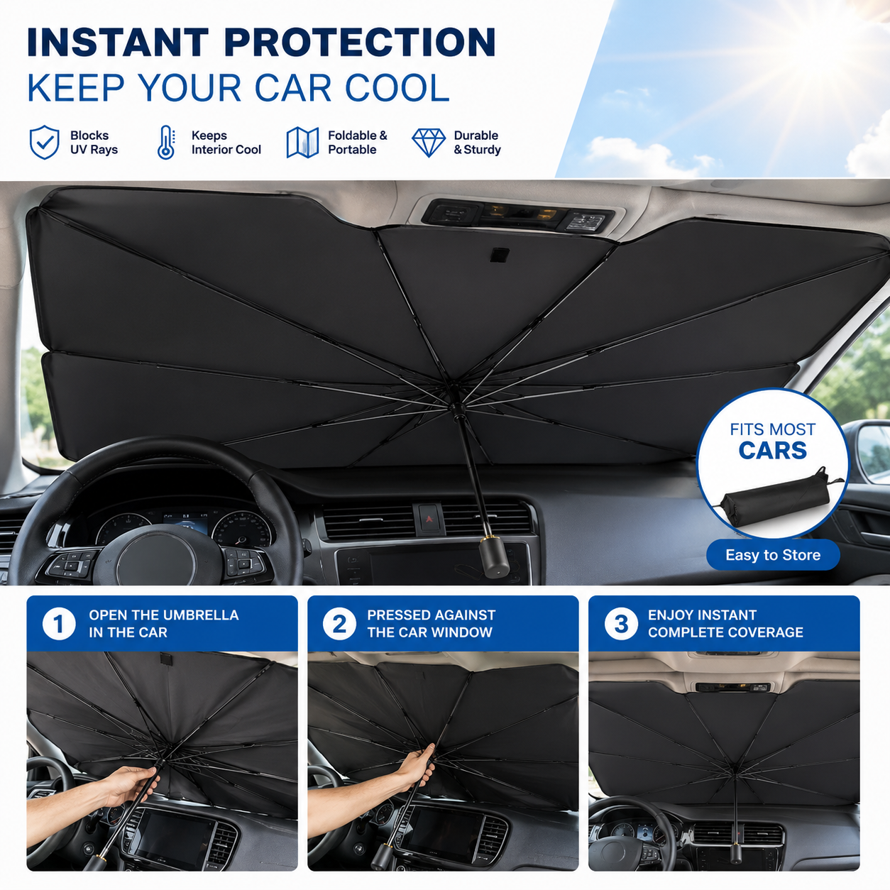 Car Windshield Sun Umbrella